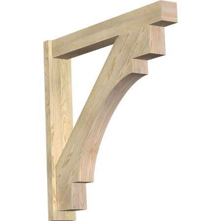 Ekena Millwork Merced Block Rough Sawn Outlooker, Douglas Fir, 6"W x 40"D x 40"H OUT06X40X40MRC05RDF